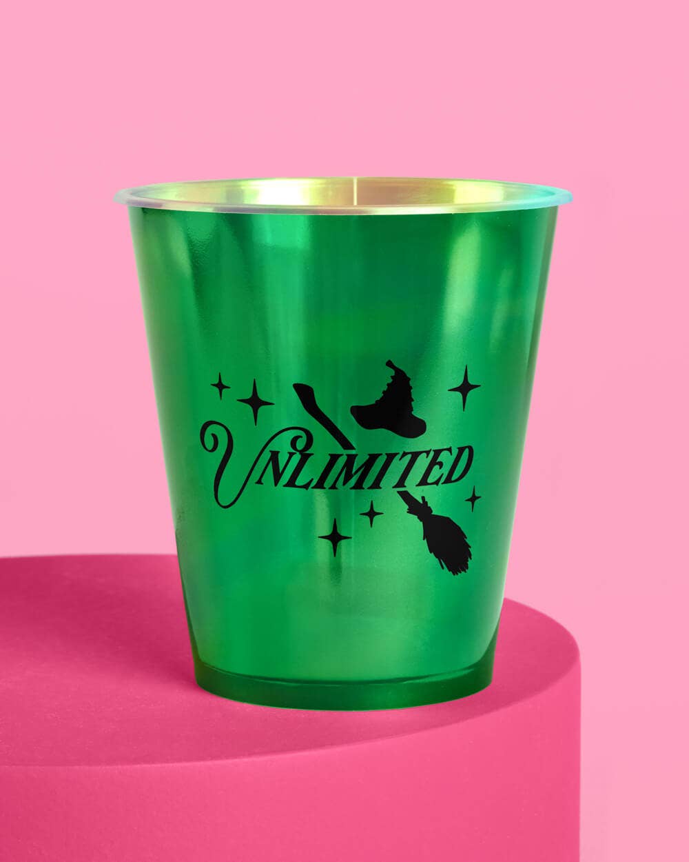 Emerald City Cups - 16 plastic cups,Emerald City Cupcake Set - 24 sets of liners + toppers, wizard, witch, pink, green xo, Fetti Emerald City Cups - 16 plastic cups,Emerald City Cupcake Set - 24 sets of liners + toppers, wizard, witch, pink, green Bonjour Fete - Party Supplies