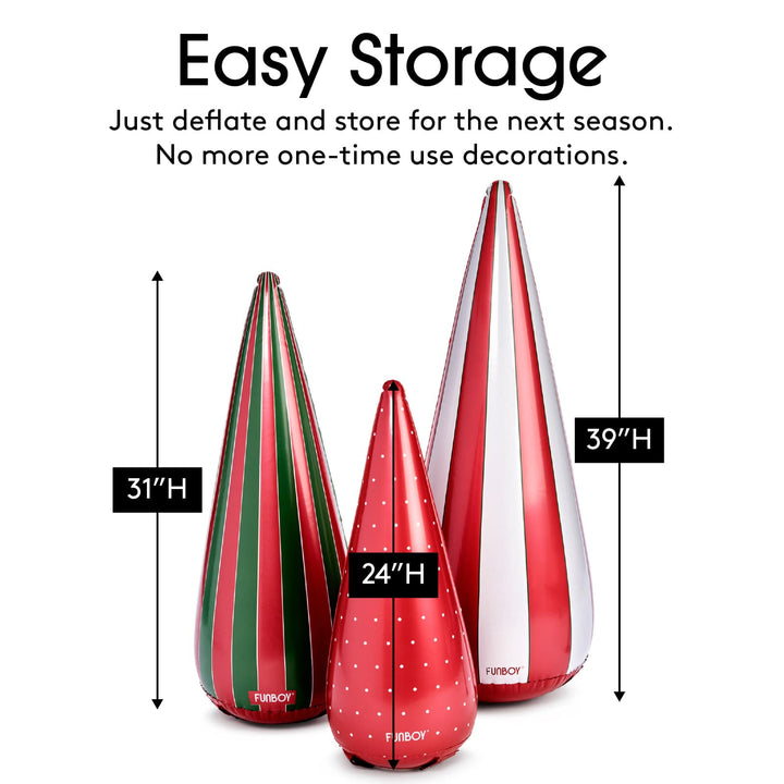 Inflatable Holiday Tree Cones Funboy Holiday Decor Inflatable Holiday Tree Cones Bonjour Fete - Party Supplies