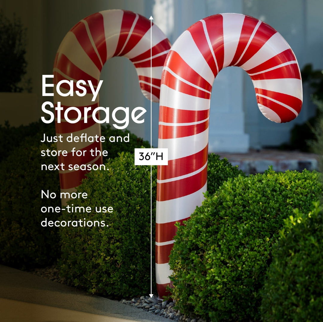 Inflatable Candy Canes Funboy Holiday Decor Inflatable Candy Canes Bonjour Fete - Party Supplies