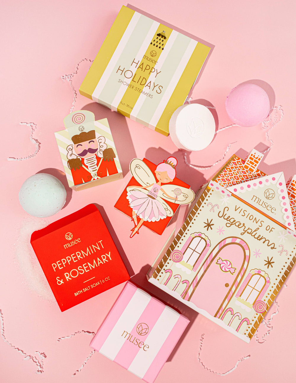 Visions of Sugarplums Bath Balm & Eye Mask Set Musee Bonjour Fete - Party Supplies