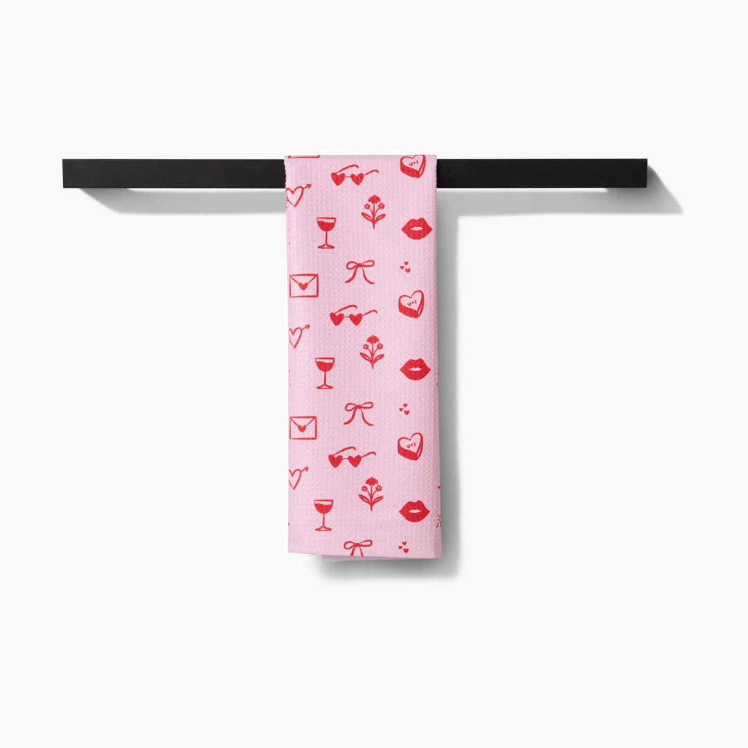 V Day Doodles Tea Towel Geometry V Day Doodles Tea Towel Bonjour Fete - Party Supplies