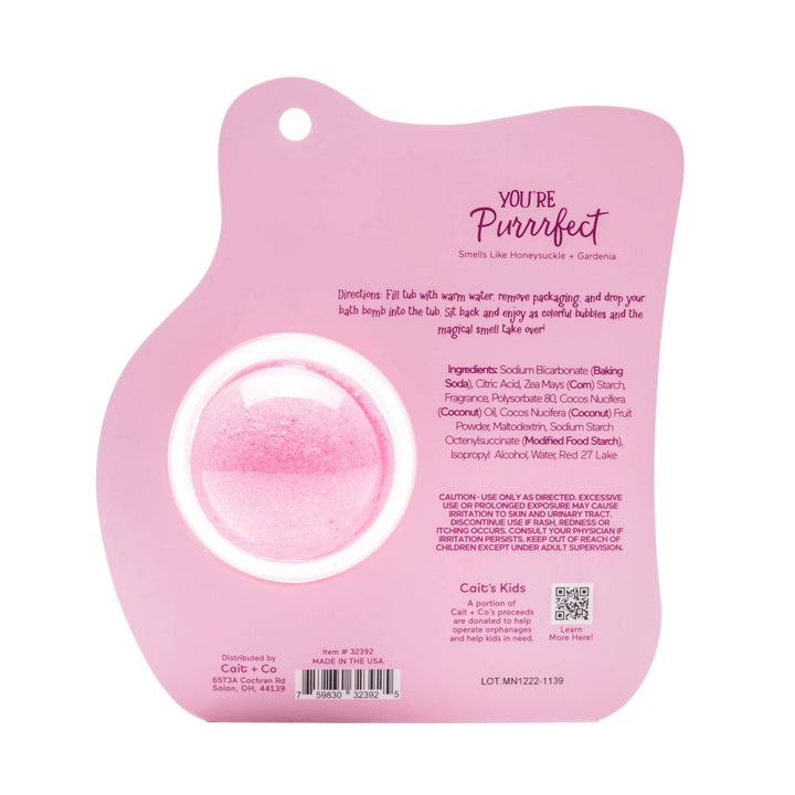 Cat Clamshell Bath Bomb Cait + Co Cat Clamshell Bath Bomb Bonjour Fete - Party Supplies