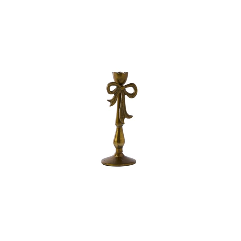 Gold Bow Candlestick Holder