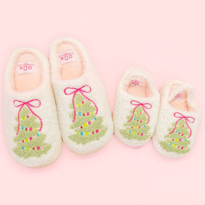 TODDLER CHRISTMAS TREE SLIPPERS Rock Paper Scissors Stocking Stuffers & Holiday Party Favors TODDLER CHRISTMAS TREE SLIPPERS Bonjour Fete - Party Supplies