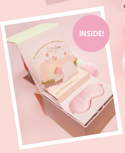 Visions of Sugarplums Bath Balm & Eye Mask Set Musee Bonjour Fete - Party Supplies