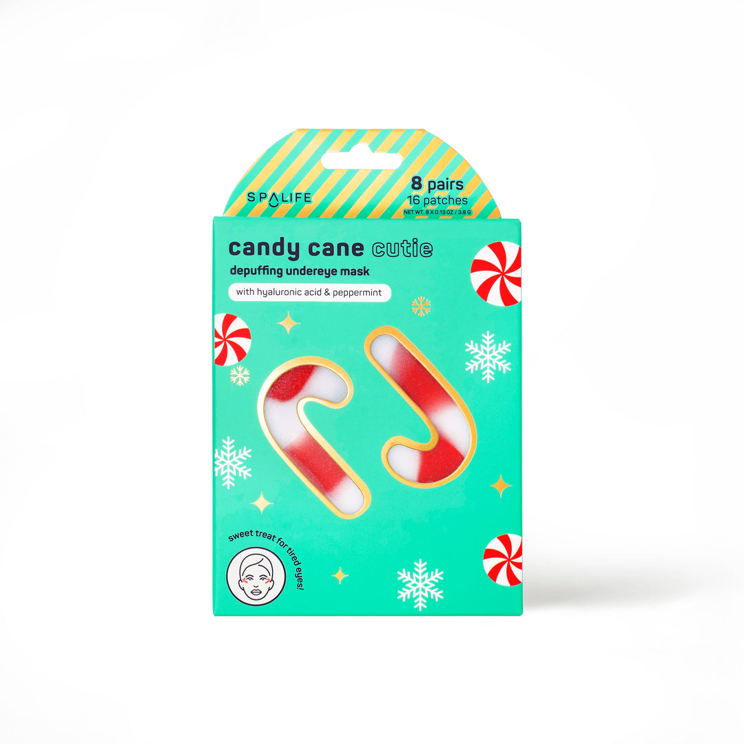 Christmas Holiday Candy Cane Cutie Depuffing Undereye Masks My Spa Life Christmas Holiday Candy Cane Cutie Depuffing Undereye Masks Bonjour Fete - Party Supplies