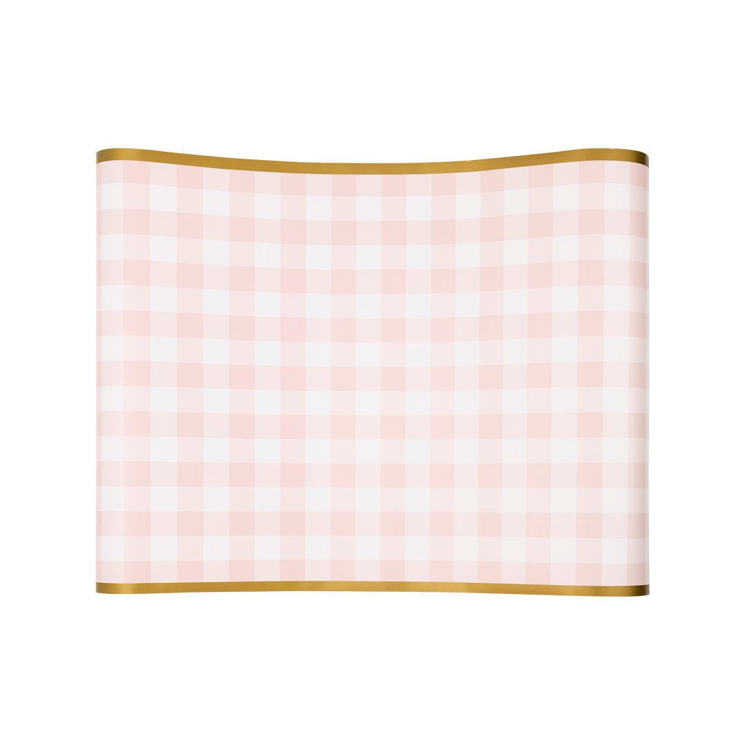 Pink Gingham Paper Table Runner Bonjour Fete Party Supplies Table Covers & Placemats