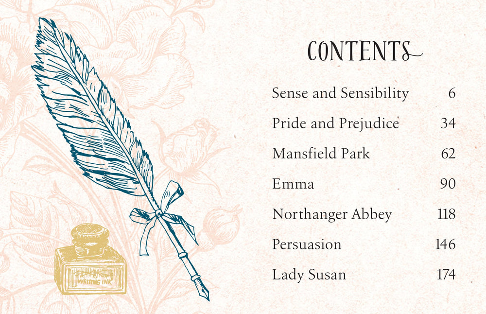 The Tiny Book of Jane Austen Insight Editions Hardcover The Tiny Book of Jane Austen Bonjour Fete - Party Supplies