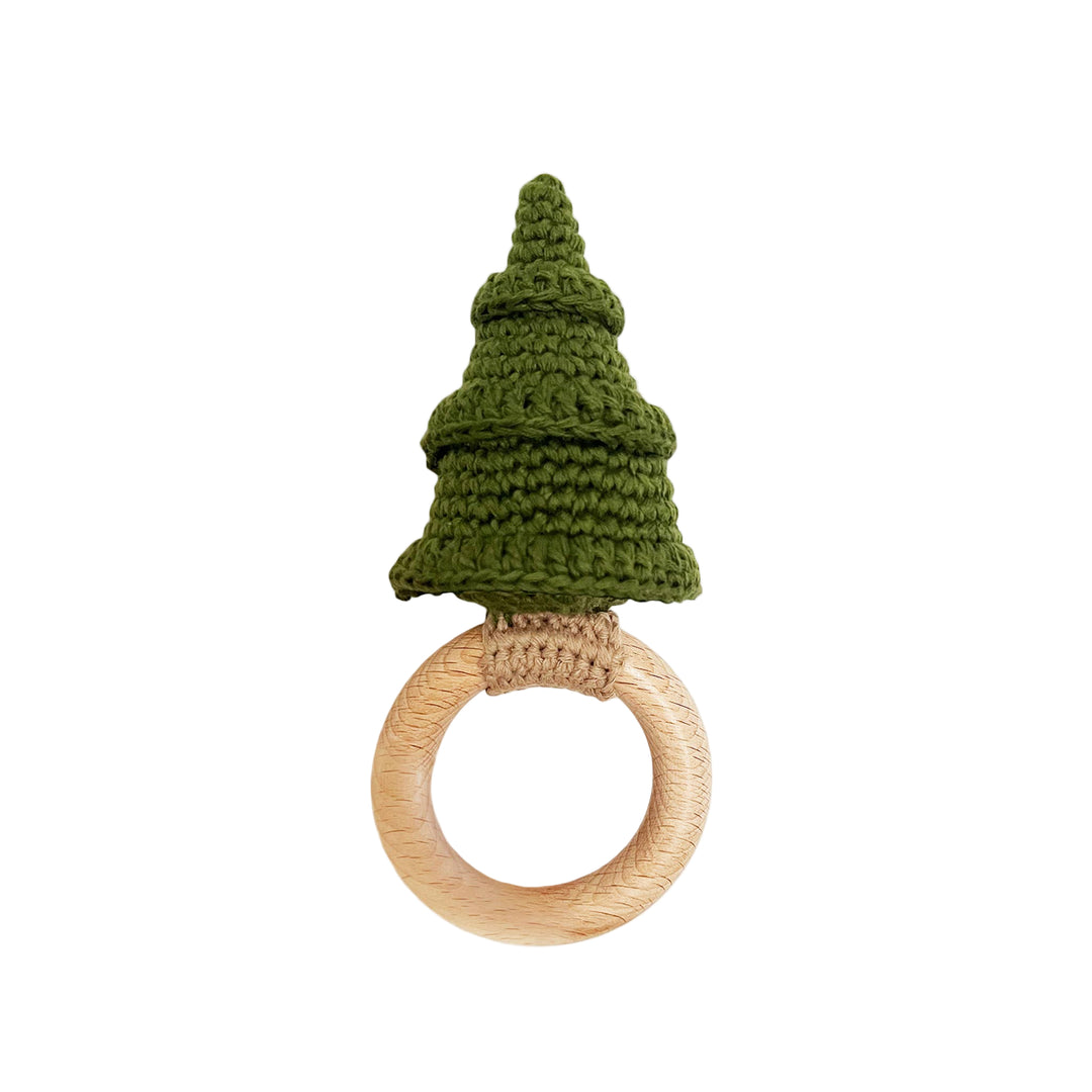 Teether Tree Cotton Crochet Rattle Fall Christmas Forest: Immediate The Blueberry Hill Teether Tree Cotton Crochet Rattle Fall Christmas Forest: Immediate Bonjour Fete - Party Supplies