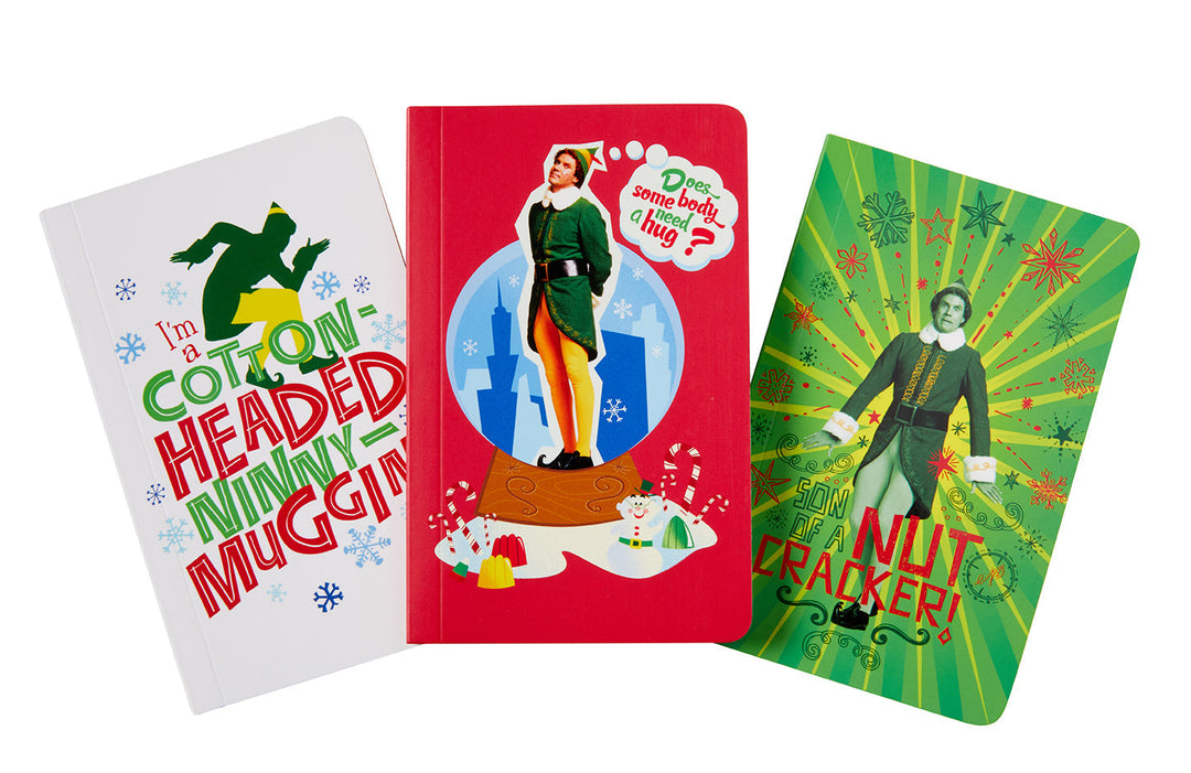 Elf Pocket Notebook Collection (Set of 3) Insight Editions Softcover Elf Pocket Notebook Collection (Set of 3) Bonjour Fete - Party Supplies