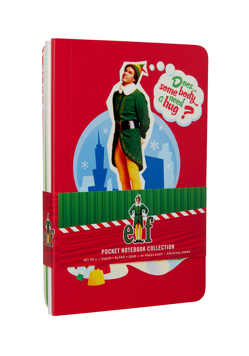 Elf Pocket Notebook Collection (Set of 3) Insight Editions Softcover Elf Pocket Notebook Collection (Set of 3) Bonjour Fete - Party Supplies
