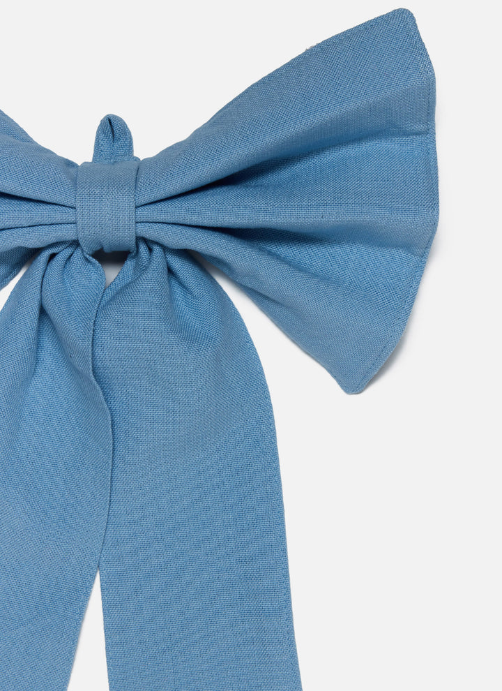 SOLID - Light Blue Fabric Bow Heather Taylor Home simple SOLID - Light Blue Fabric Bow Bonjour Fete - Party Supplies