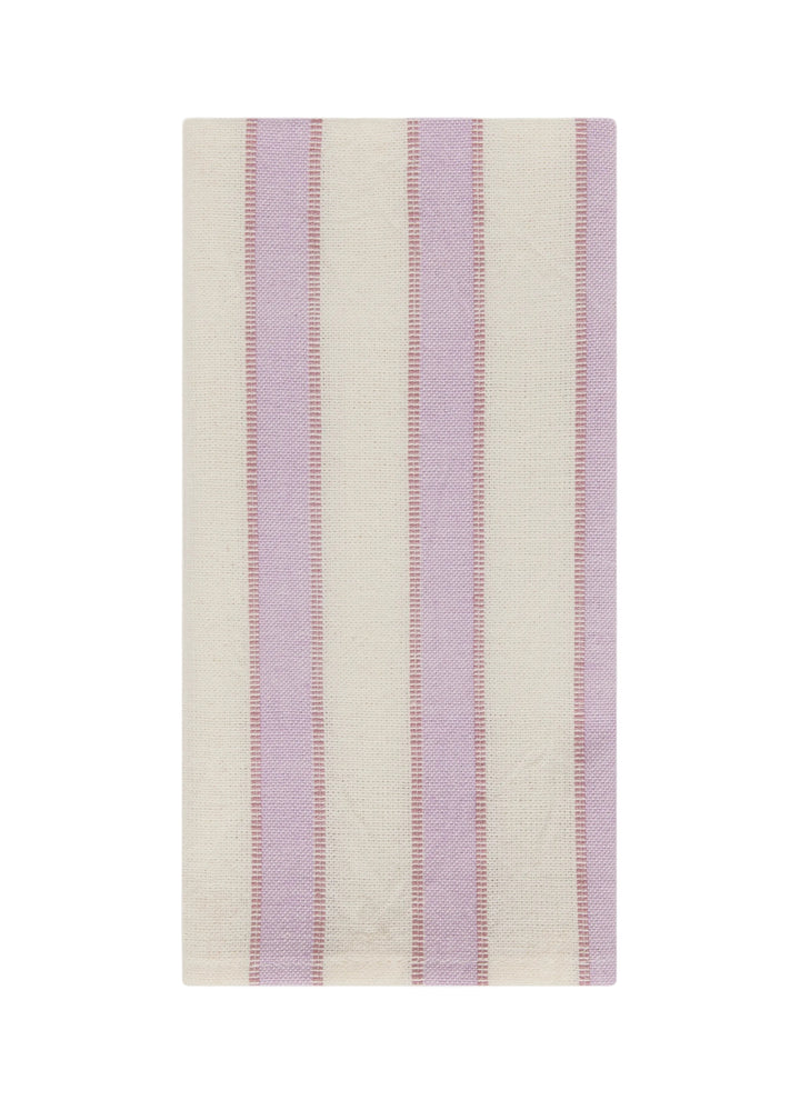 LILAC & CREAM - Stripe Napkins Heather Taylor Home simple LILAC & CREAM - Stripe Napkins Bonjour Fete - Party Supplies