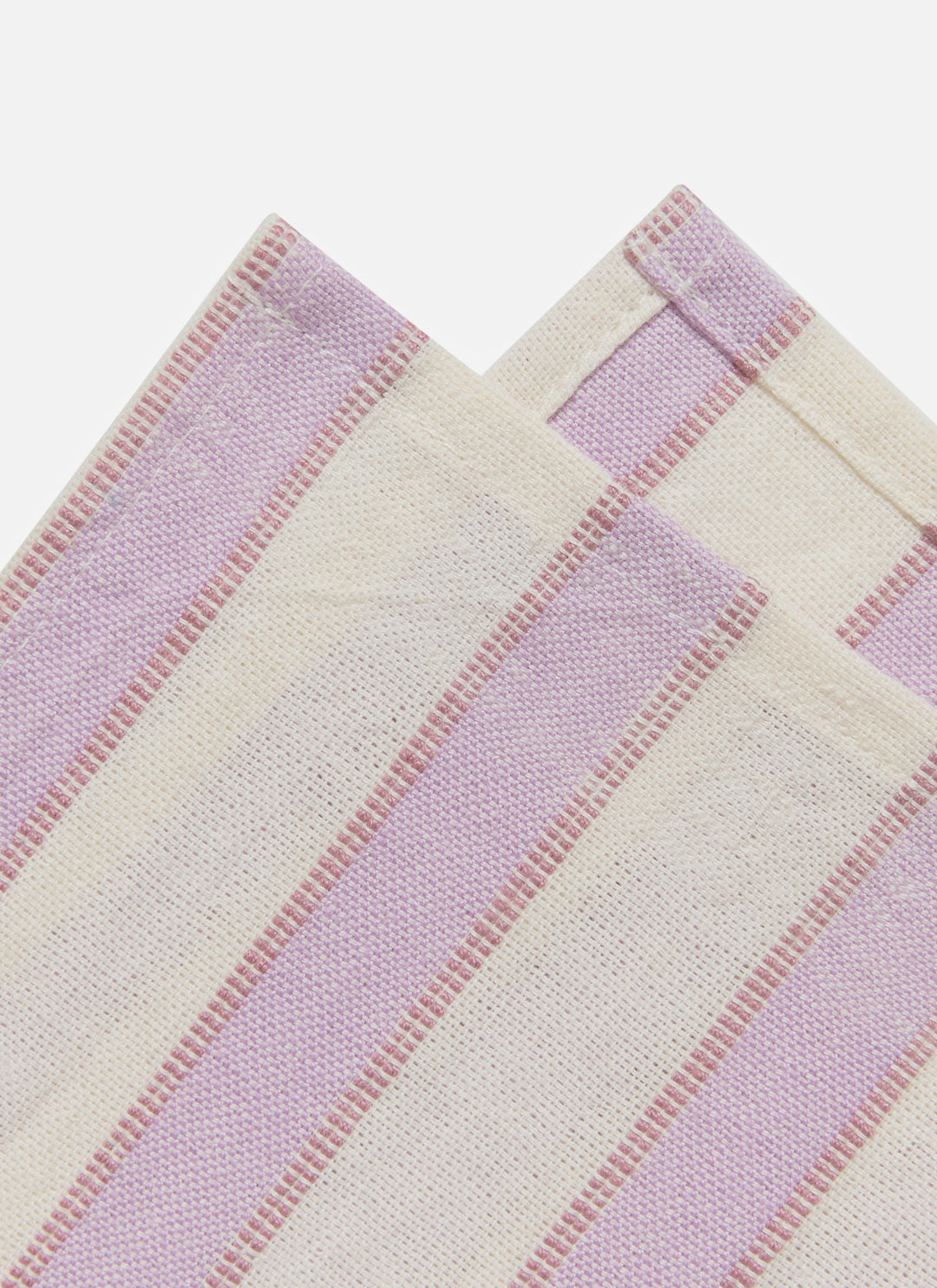 LILAC & CREAM - Stripe Napkins Heather Taylor Home simple LILAC & CREAM - Stripe Napkins Bonjour Fete - Party Supplies