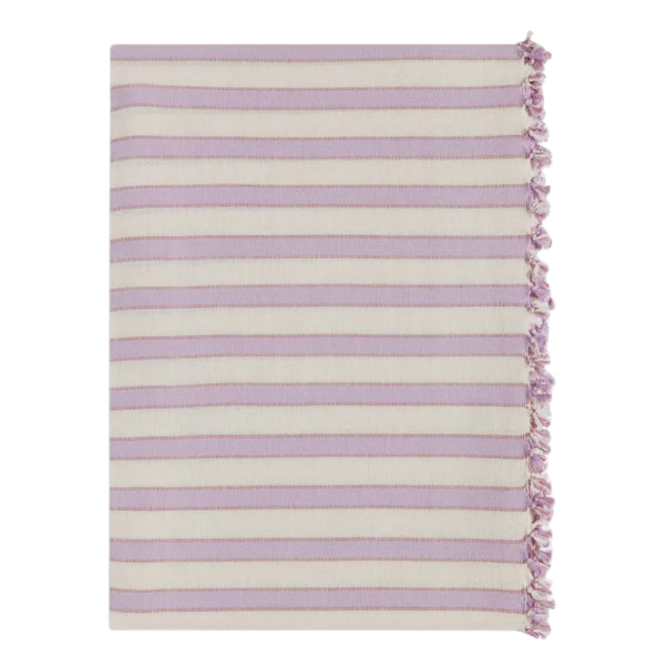 LILAC & CREAM - Stripe Tablecloth Heather Taylor Home variable LILAC & CREAM - Stripe Tablecloth Bonjour Fete - Party Supplies
