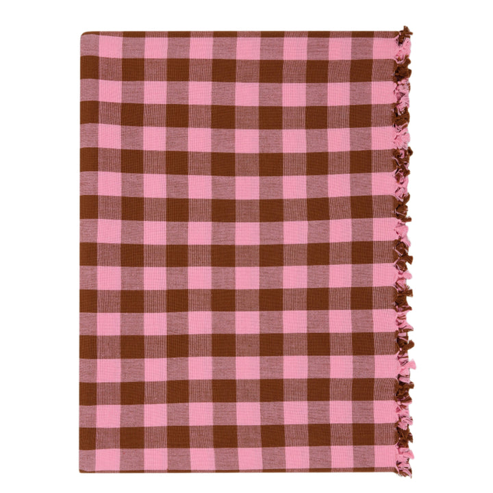 CANDY GINGHAM - Pink Tablecloth Heather Taylor Home variable Large CANDY GINGHAM - Pink Tablecloth Bonjour Fete - Party Supplies