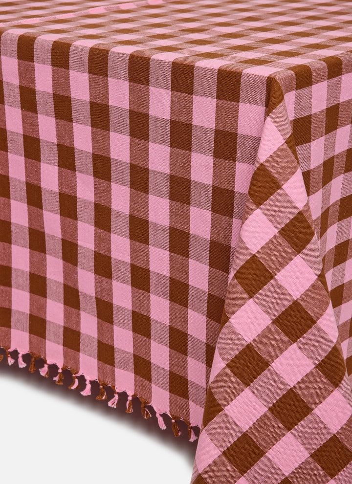 CANDY GINGHAM - Pink Tablecloth Heather Taylor Home variable CANDY GINGHAM - Pink Tablecloth Bonjour Fete - Party Supplies