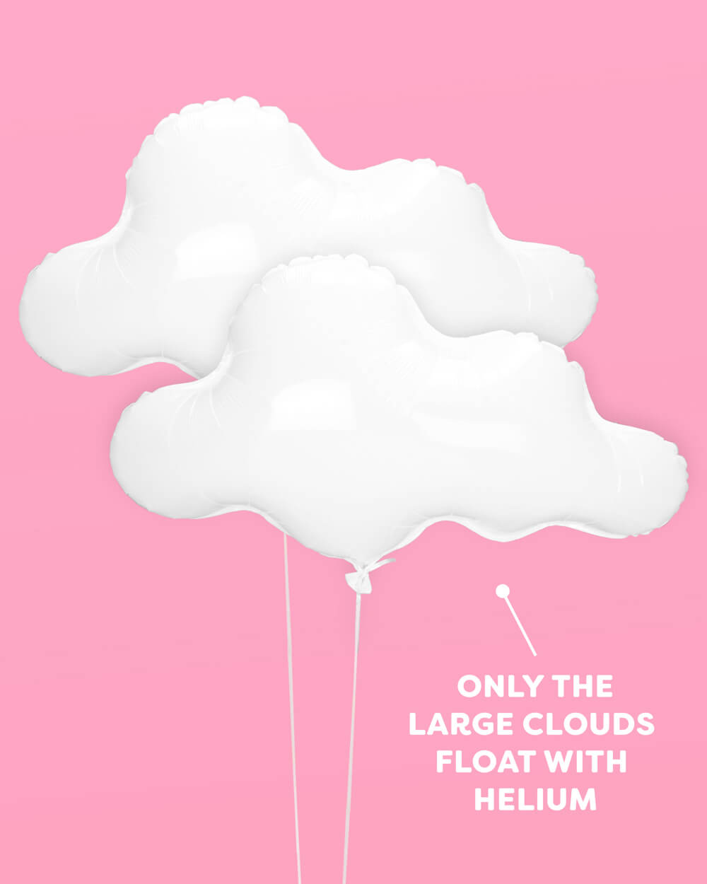 Cloud balloons styled at a party