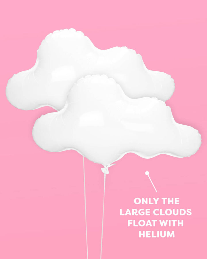 Cloud balloons styled at a party