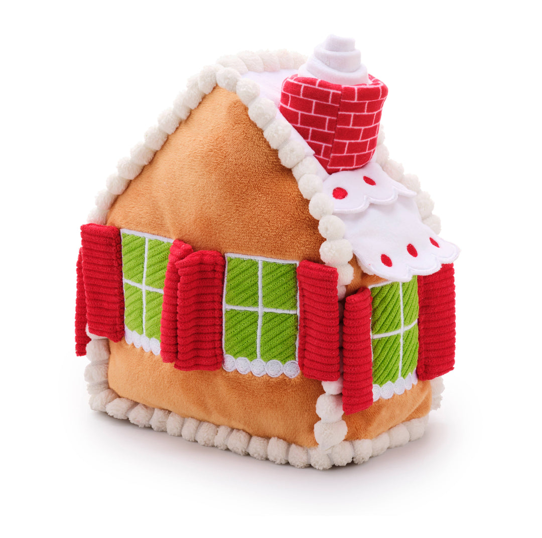 Gingerbread House Interactive Snuffle Holiday Dog Toy Bonjour Fete Party Supplies Holiday Pet