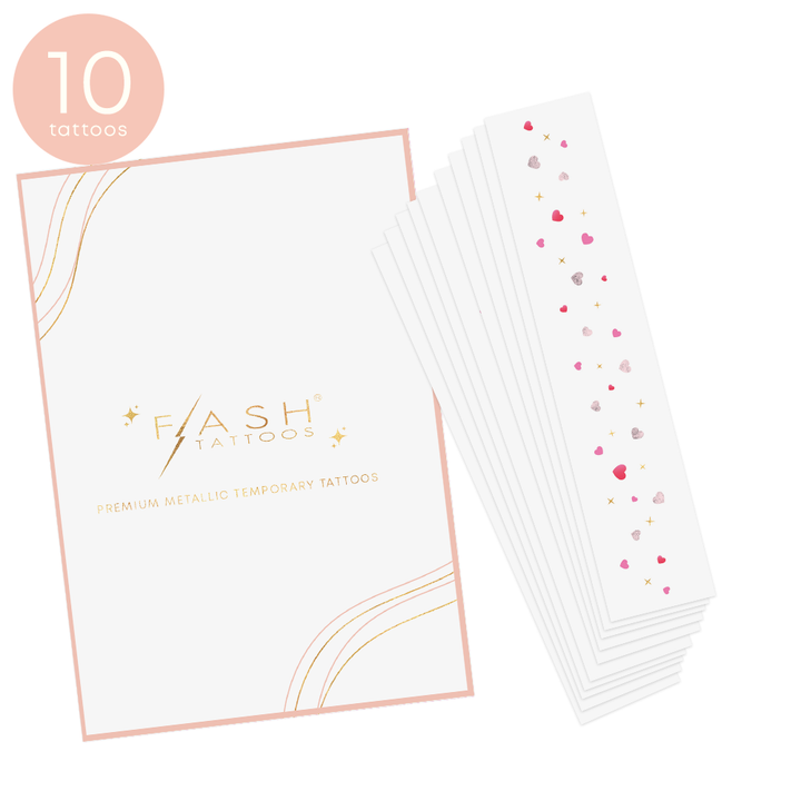 HEART FRECKLES Flash Tattoos HEART FRECKLES Bonjour Fete - Party Supplies