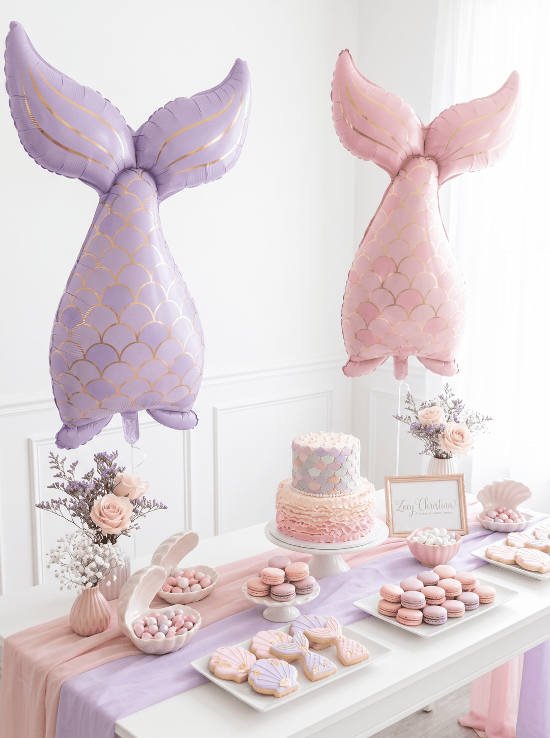 Pink Mermaid Tail Foil Balloon