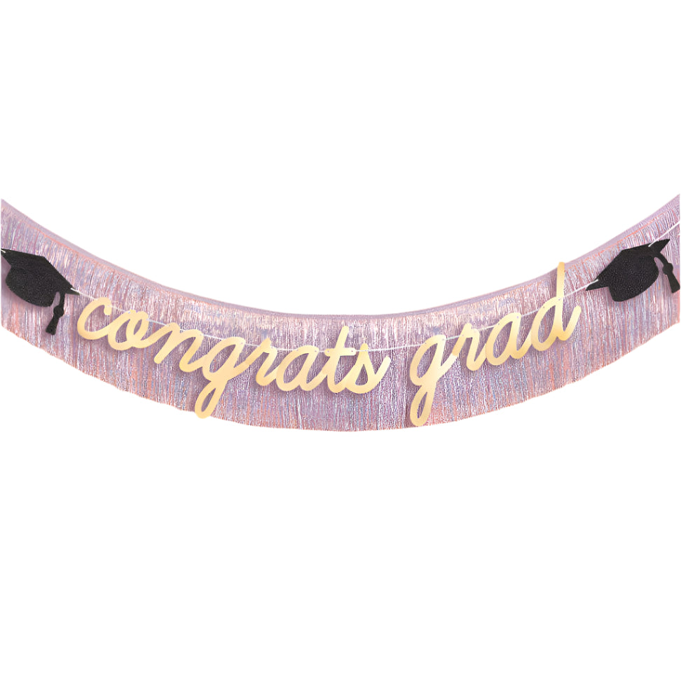 CONGRATS GRAD BANNER SET xo, Fetti xo, Fetti Collective CONGRATS GRAD BANNER SET Bonjour Fete - Party Supplies