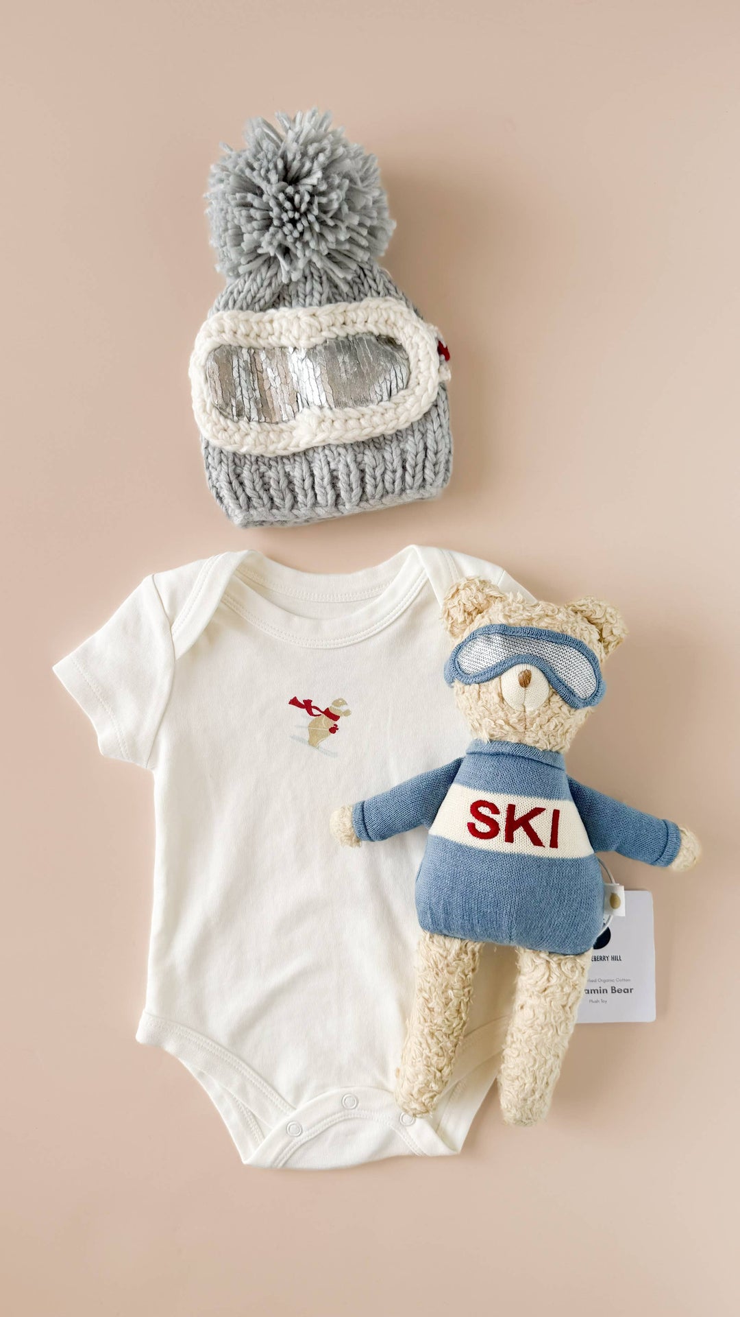 Plush Bear Ski Baby Kids Toy Animal Gift Winter Sport Snow The Blueberry Hill Plush Bear Ski Baby Kids Toy Animal Gift Winter Sport Snow Bonjour Fete - Party Supplies