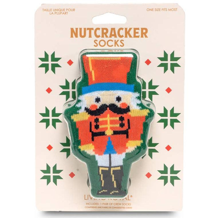 3D Packaged Crew Socks - Holiday - Nutcracker - Green Living Royal Bonjour Fete - Party Supplies