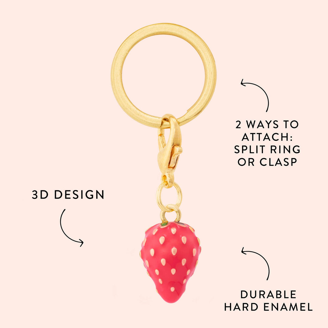 STRAWBERRY DOG COLLAR CHARM The Foggy Dog Pet Accessories STRAWBERRY DOG COLLAR CHARM Bonjour Fete - Party Supplies