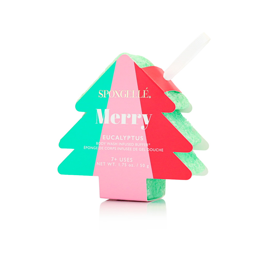 EUCALYPTUS TREE SHOWER BUFFER SPONGE Spongellé Stocking Stuffers & Holiday Party Favors Bonjour Fete - Party Supplies