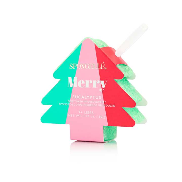 EUCALYPTUS TREE SHOWER BUFFER SPONGE Spongellé Stocking Stuffers & Holiday Party Favors Bonjour Fete - Party Supplies