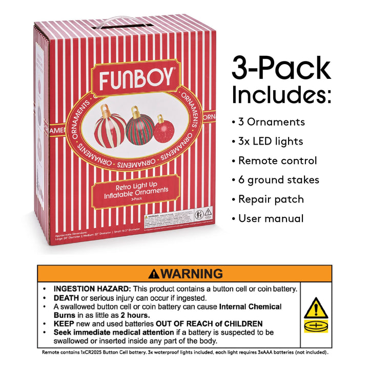 Inflatable Christmas Ornaments Funboy Holiday Decor Inflatable Christmas Ornaments Bonjour Fete - Party Supplies