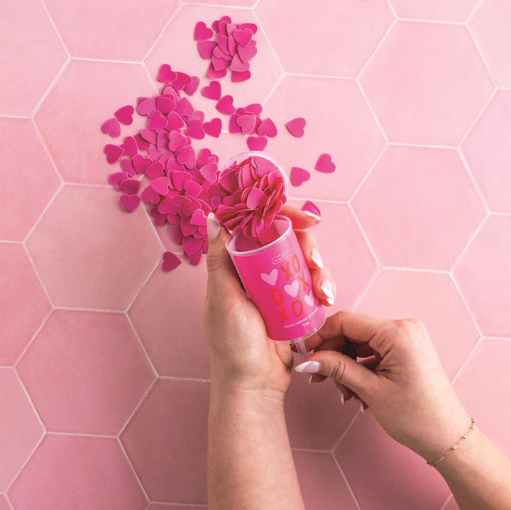 VALENTINE'S BATH CONFETTI POPPER Mud Pie Valentine's Day Gifts VALENTINE'S BATH CONFETTI POPPER Bonjour Fete - Party Supplies