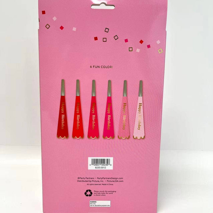 Pink Happy Birthday Tooters Party Partners Pink Happy Birthday Tooters Bonjour Fete - Party Supplies