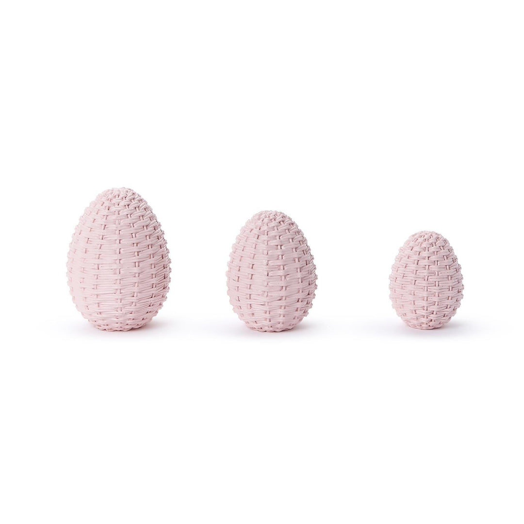 BASKET WEAVE EGG DECORATION SET Two's Company Easter Home BASKET WEAVE EGG DECORATION SET Bonjour Fete - Party Supplies