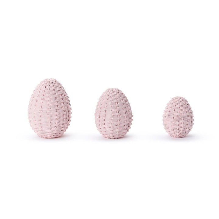 BASKET WEAVE EGG DECORATION SET Two's Company Easter Home BASKET WEAVE EGG DECORATION SET Bonjour Fete - Party Supplies