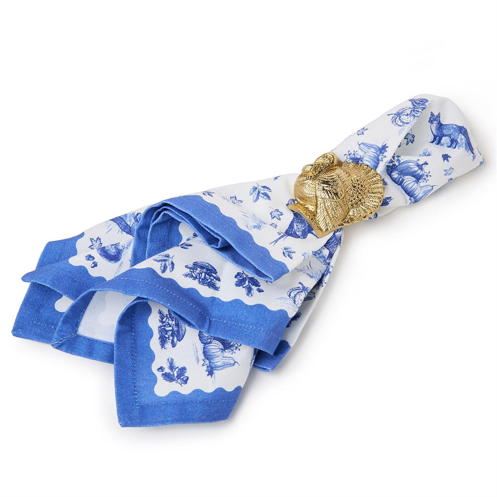 GOLDEN TURKEY NAPKIN RING - Bonjour Fête 