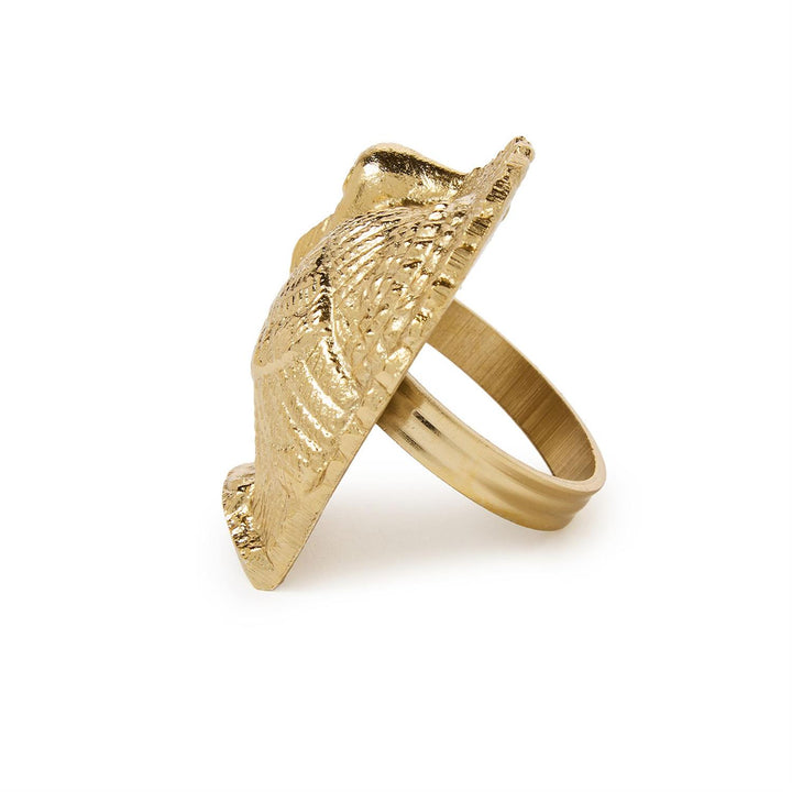 GOLDEN TURKEY NAPKIN RING - Bonjour Fête 