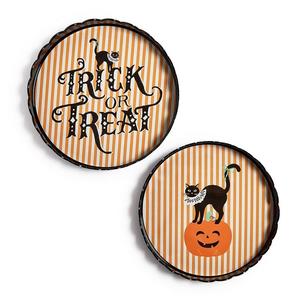 HALLOWEEN SCALLOPED DECORATIVE TRAY - Bonjour Fête 