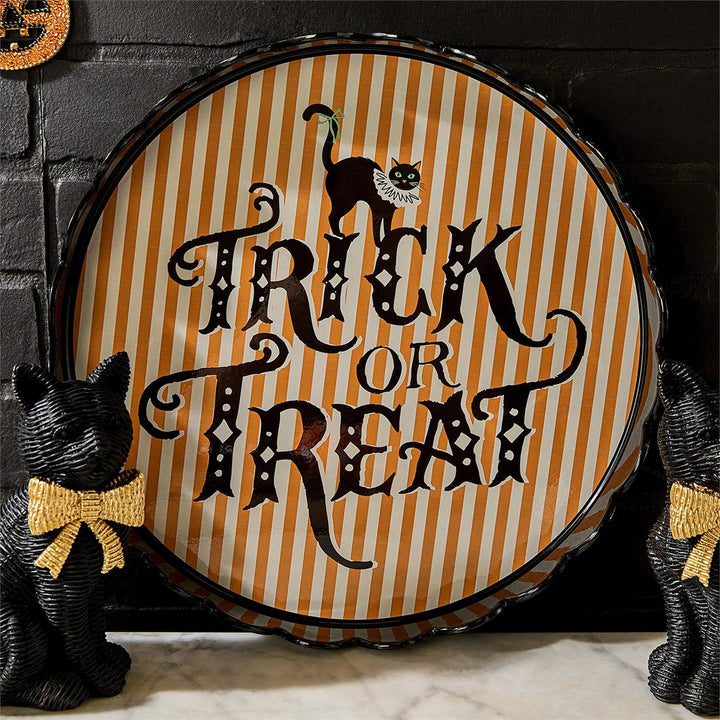 HALLOWEEN SCALLOPED DECORATIVE TRAY - Bonjour Fête 