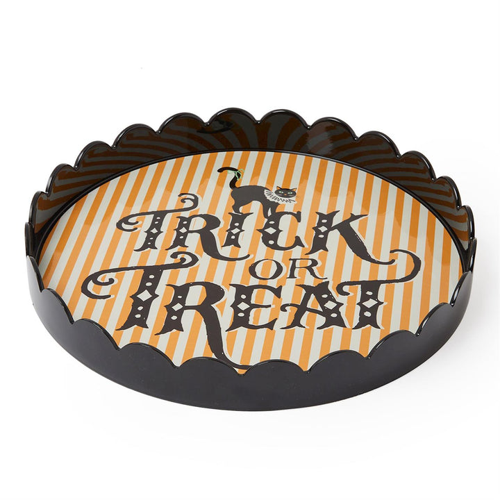 HALLOWEEN SCALLOPED DECORATIVE TRAY - Bonjour Fête 