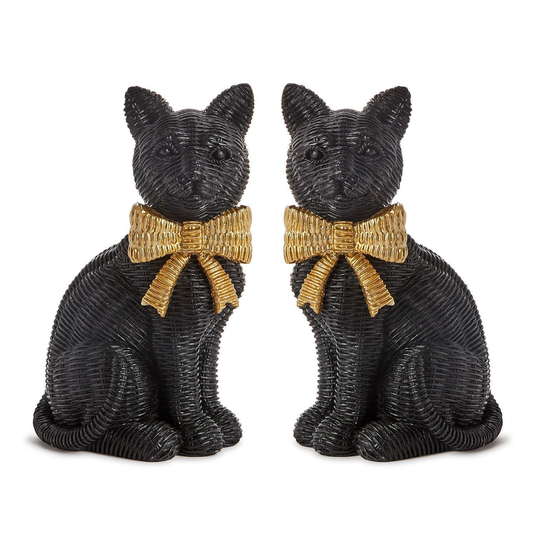WICKER BLACK CAT DECORATION - Bonjour Fête 