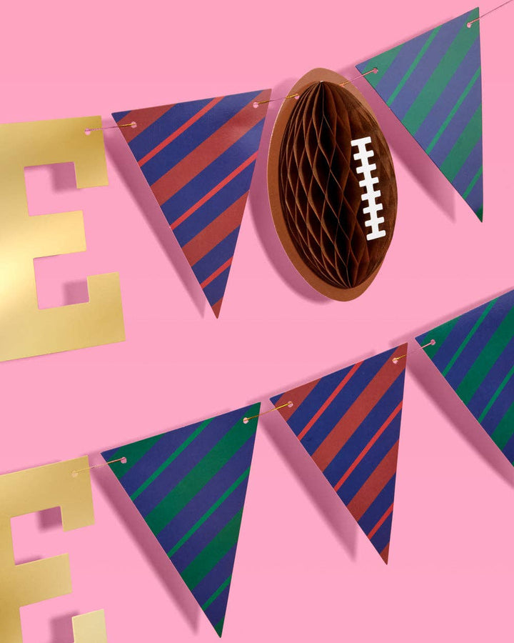 Game Time Banner - gold foil banner, football, game day xo, Fetti Game Time Banner - gold foil banner, football, game day Bonjour Fete - Party Supplies