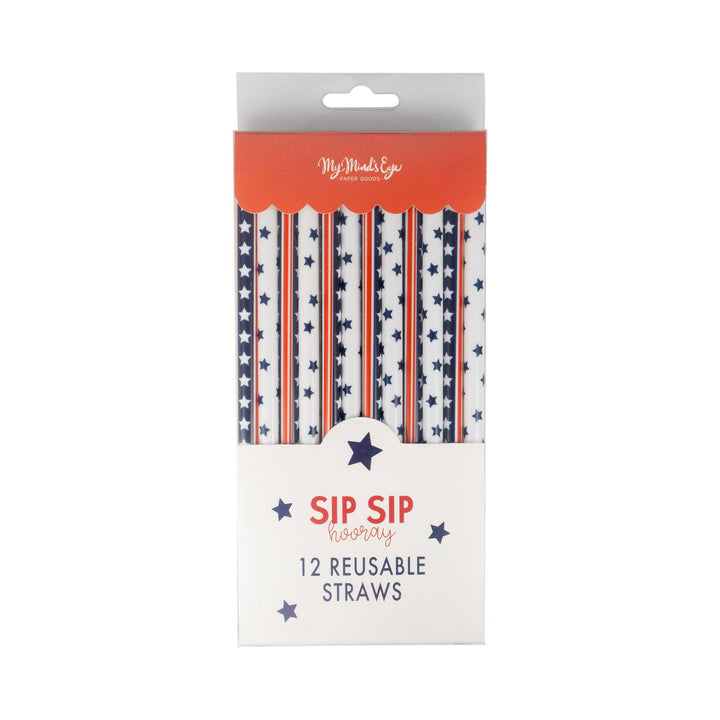 CLASSIC STARS REUSABLE STRAWS My Mind’s Eye Party Straws CLASSIC STARS REUSABLE STRAWS Bonjour Fete - Party Supplies