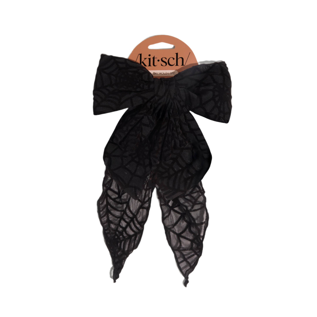 Oversized Bow Hair Clip - Spiderweb KITSCH Oversized Bow Hair Clip - Spiderweb Bonjour Fete - Party Supplies