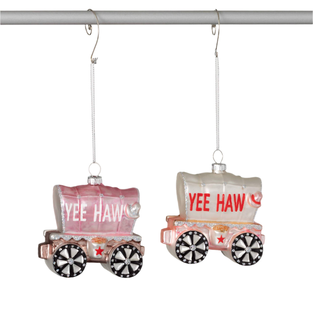 Pink Wagon Train Ornaments Sullivans Home Decor Pink Wagon Train Ornaments Bonjour Fete - Party Supplies