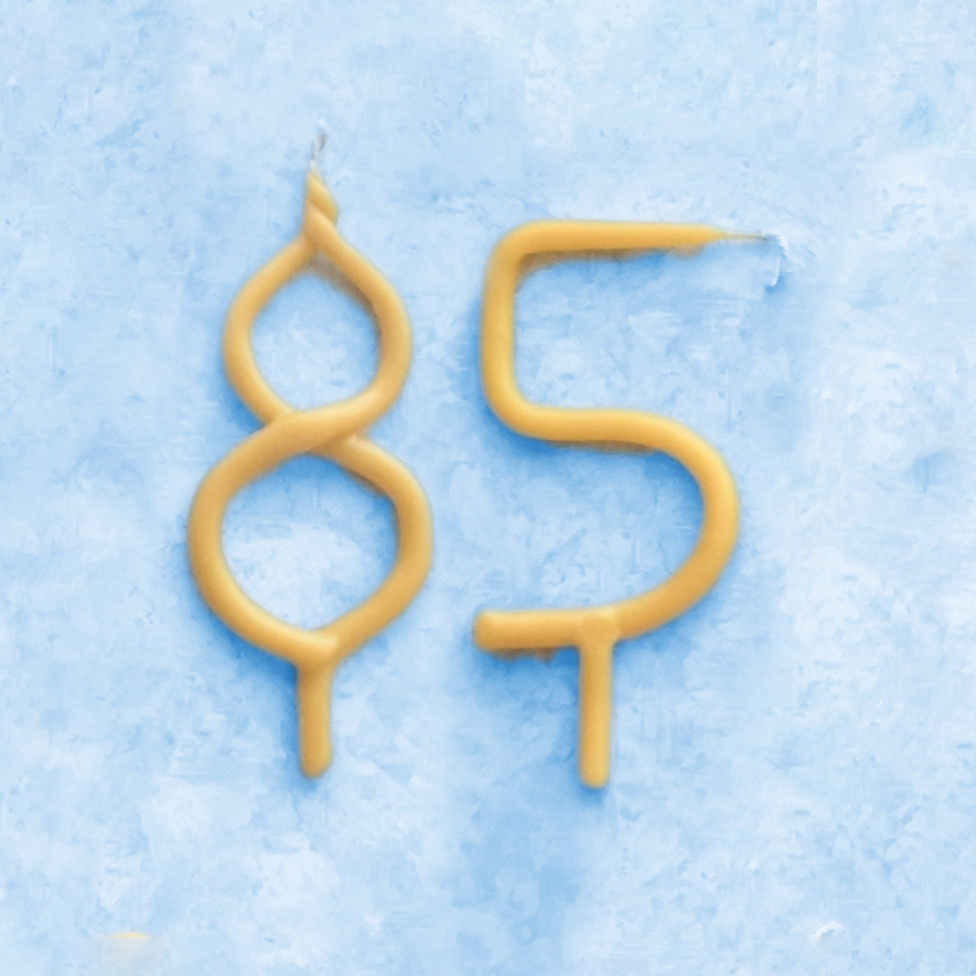 85th Birthday Beeswax Number Candle Set
