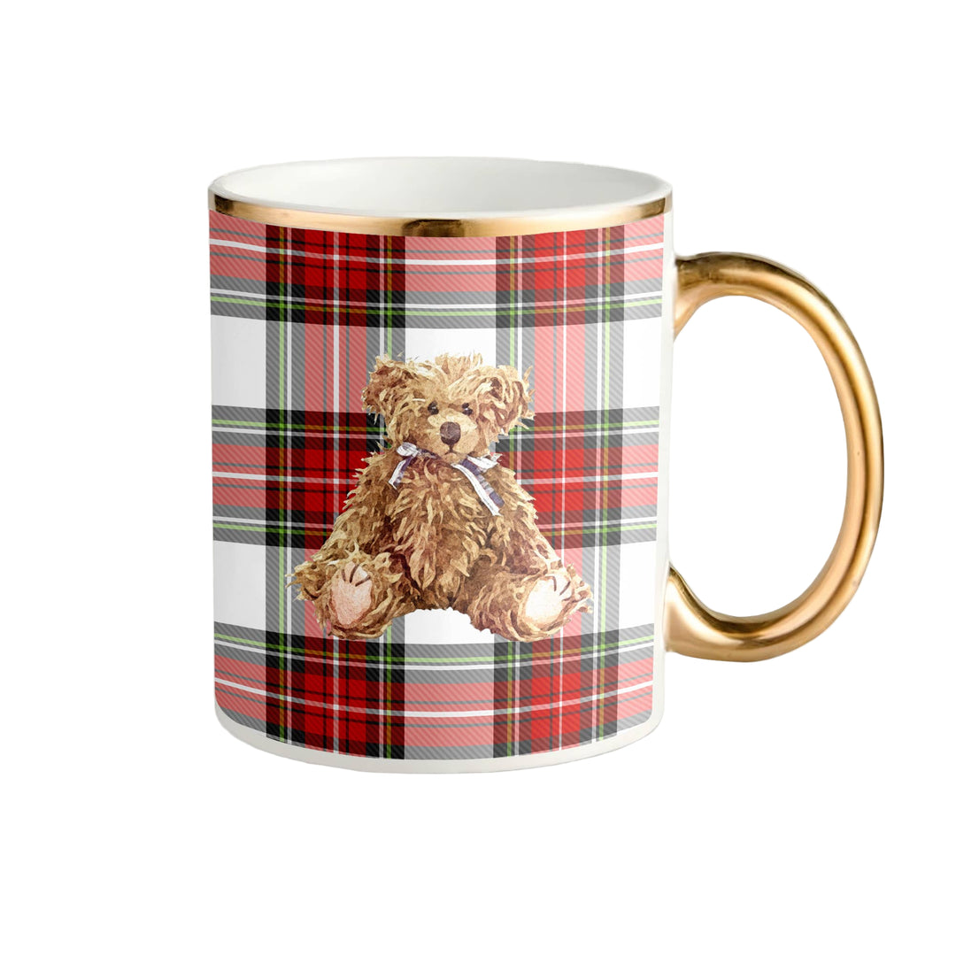 Tartan Bear Coffee Mug(Designs Wrap All the Way Around) JOSIL Paperie & Gift Tartan Bear Coffee Mug(Designs Wrap All the Way Around) Bonjour Fete - Party Supplies