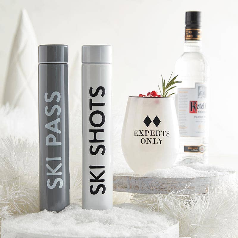 Face To Face Stainless Steel Flask - Ski Shots Santa Barbara Design Studio by Creative Brands Face To Face Stainless Steel Flask - Ski Shots Bonjour Fete - Party Supplies
